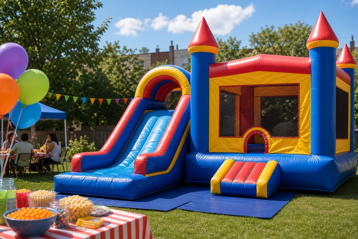 In practical terms, bounce house combo rental for a Philadelphia backyard birthday party