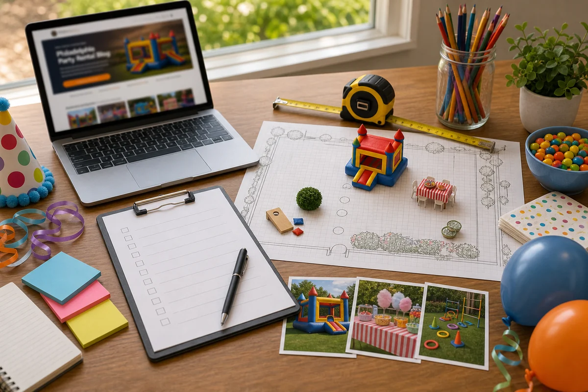 From a host’s point of view, birthday party rental quote checklist and backyard planning materials