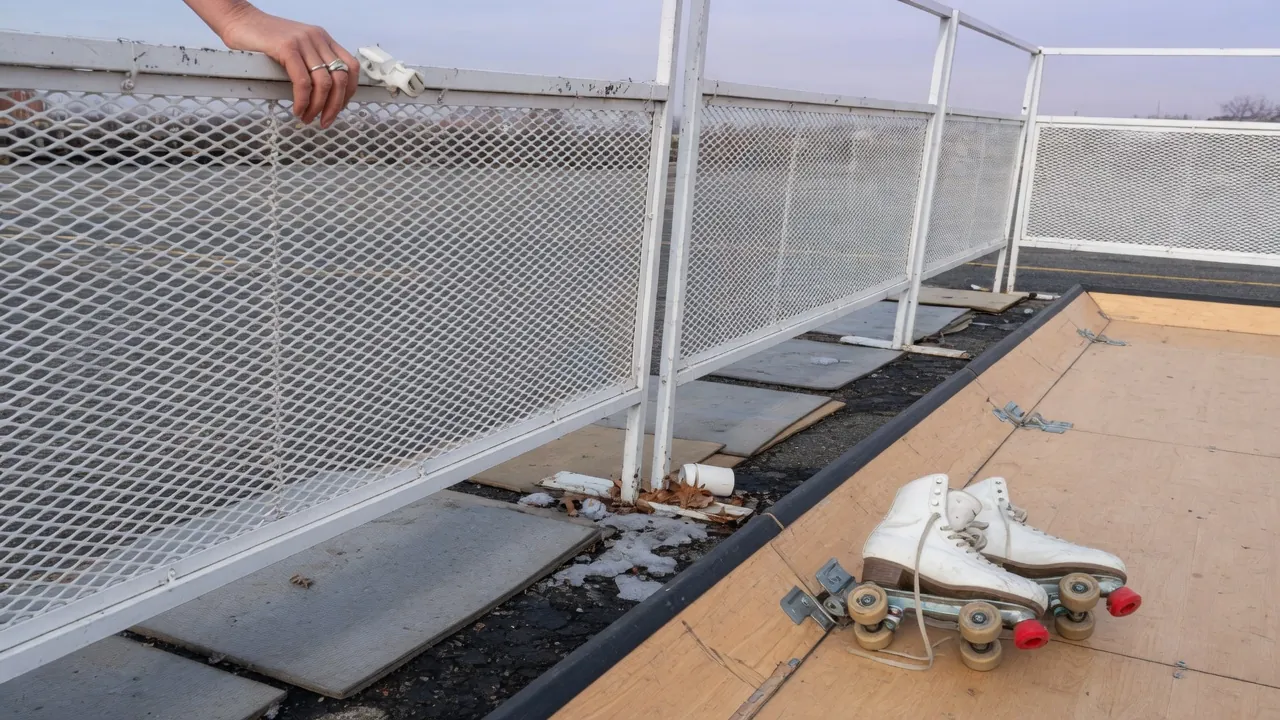 Editorial photo of event fencing and a guest path on a Hoboken-style pad; not a specific venue