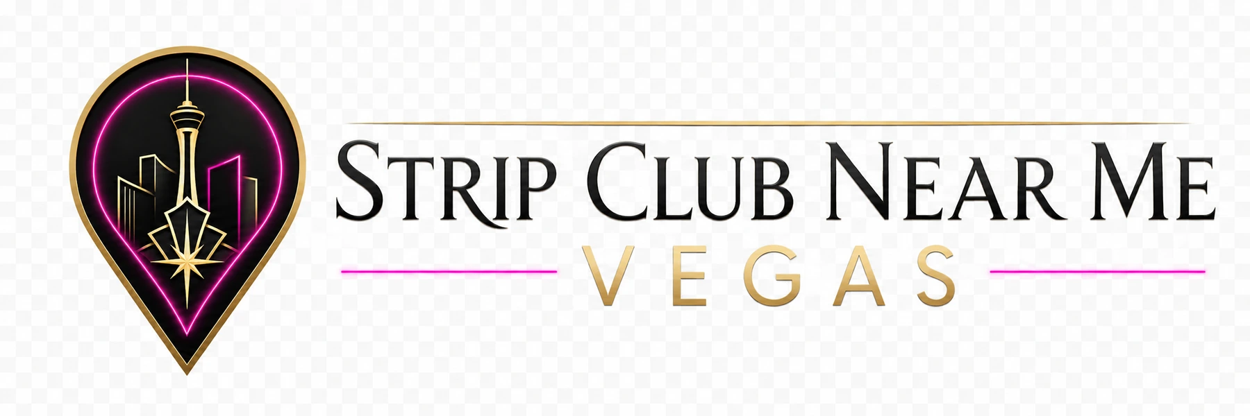 Strip Club Near Me Vegas full logo concept