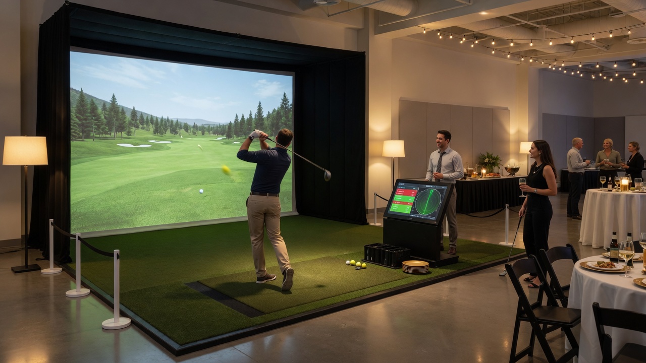 Blue Bell Golf Simulator Party Rentals for Homes & Offices — Party Pros East Coast party rentals in Blue Bell, PA