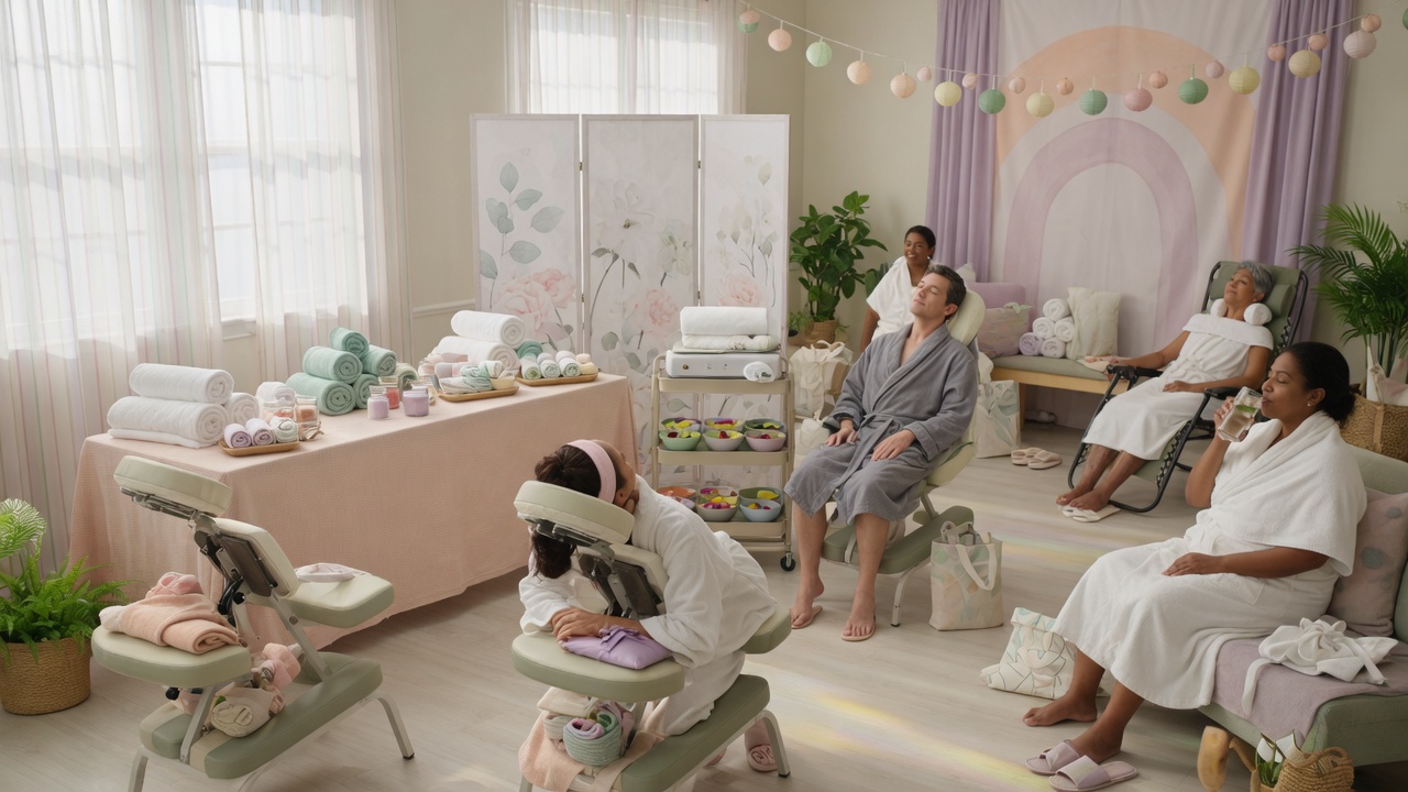 Blue Bell Spa Day & Chair Massage Event Rentals — Party Pros East Coast party rentals in Blue Bell, PA