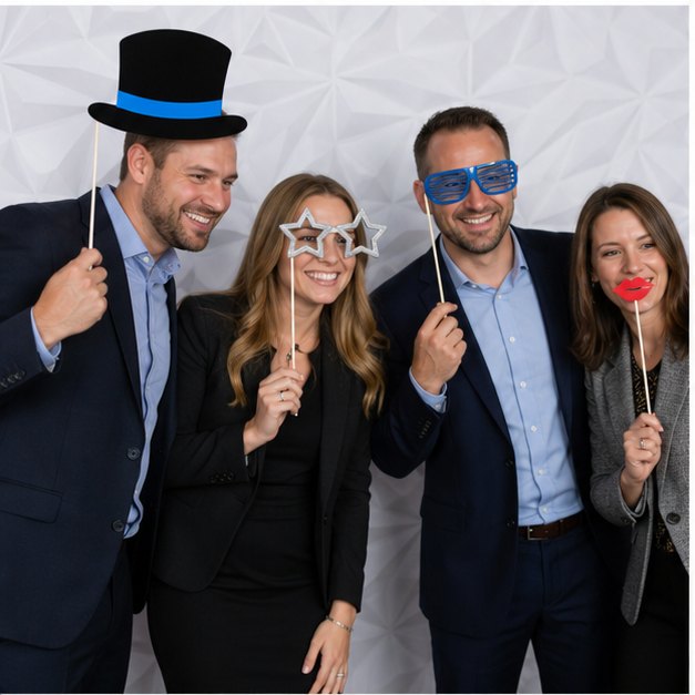Lancaster corporate photo booth rentals support 2 image showing Party Pros East Coast rentals in Lancaster PA