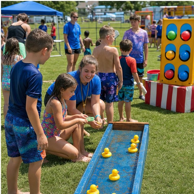 Lancaster summer camp water day rentals support 3 image showing Party Pros East Coast rentals in Lancaster PA