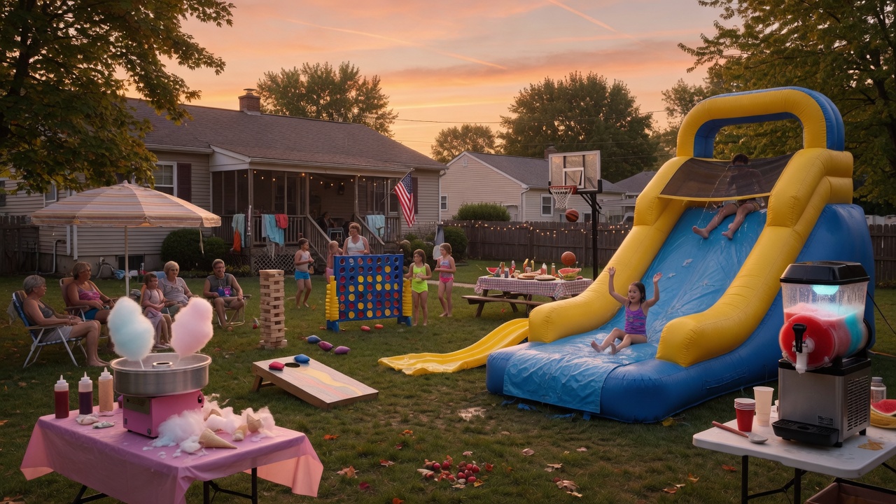 Blue Bell End-of-Summer Backyard Bash Rentals — Party Pros East Coast party rentals in Blue Bell, PA