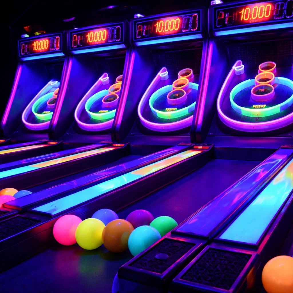 Glow skee ball rental East Coast