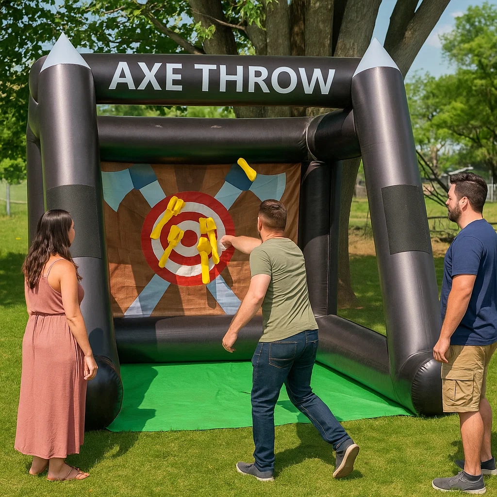 Inflatable axe throwing rental for parties and events