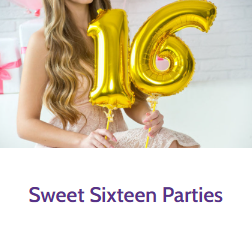 Sweet sixteen party rentals with games, glow parties and photo booths