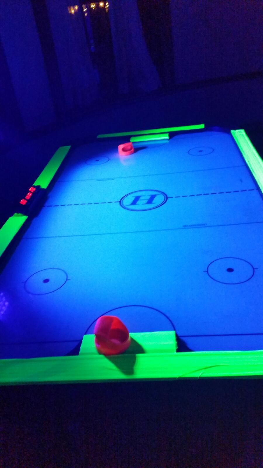 Glow air hockey rental East Coast