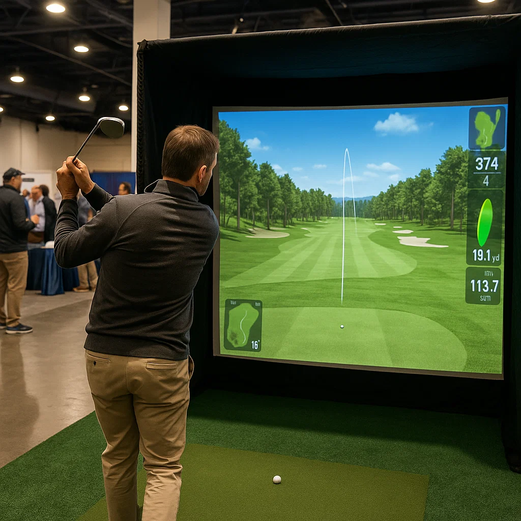 Immersive golf simulator rental for marketing tours – Party Pros East Coast