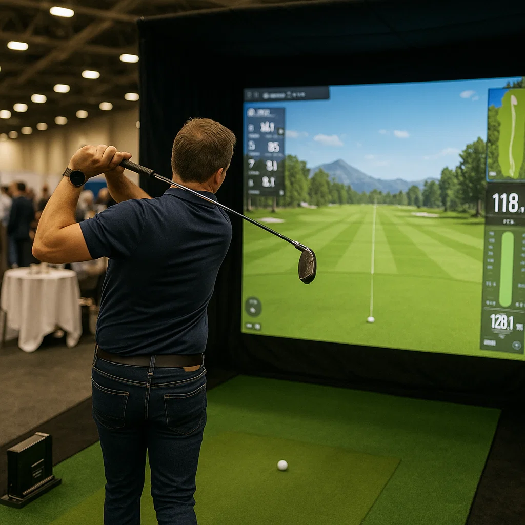 Luxury golf simulator rental at charity tournaments – Party Pros East Coast