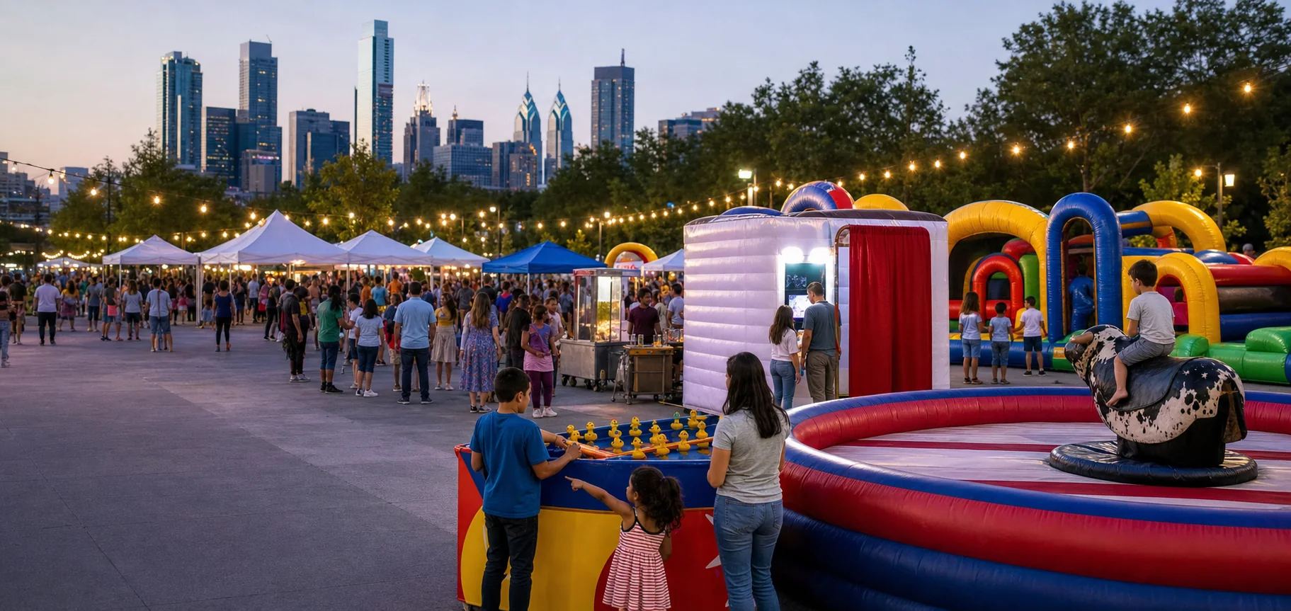Philadelphia community festival rentals with crowd friendly attractions