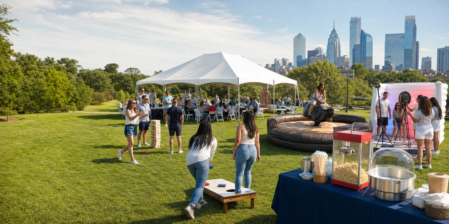 Philadelphia company picnic rentals with interactive games and event entertainment