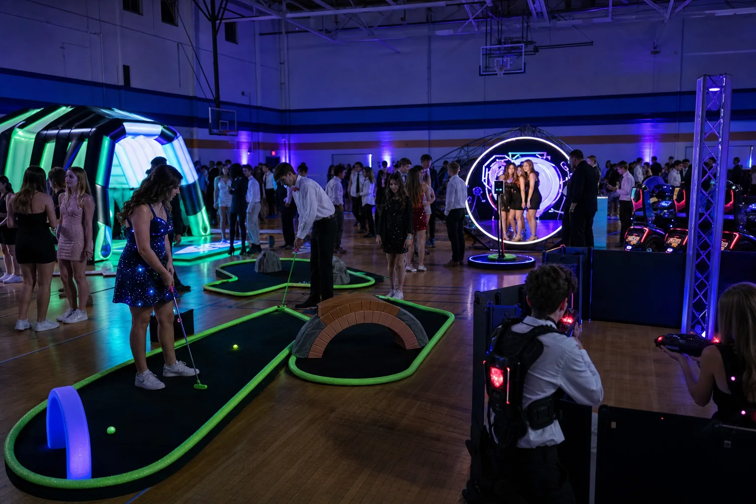 Philadelphia school dance and homecoming rentals with glow games and photo booth