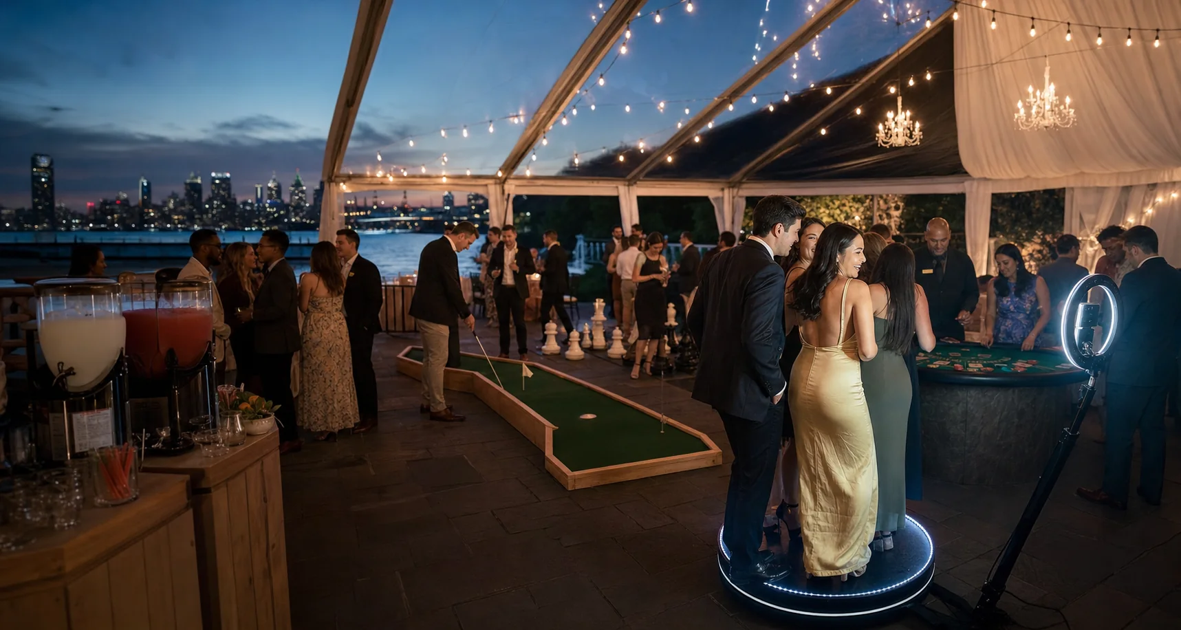 Philadelphia wedding reception entertainment rentals with photo booths and guest activities