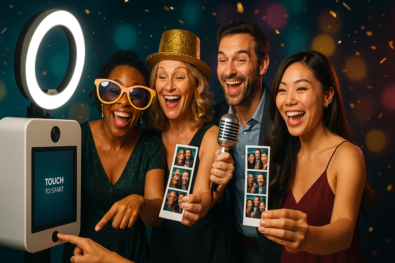 Guests enjoying a photo booth rental in the Philadelphia area