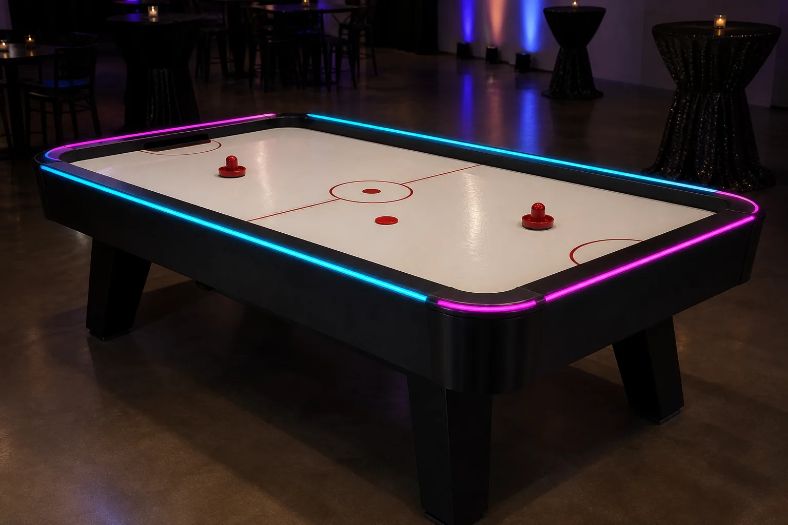 Glow Air Hockey in the Party Pros East Coast catalog