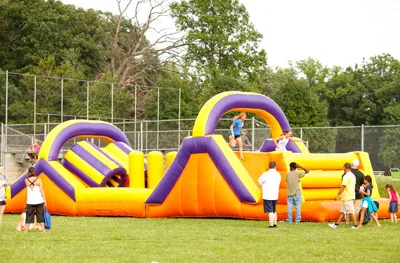35-Foot Inflatable Obstacle Course in the Party Pros East Coast catalog